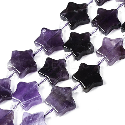 Natural Amethyst Beads Strands G-N333-003-1