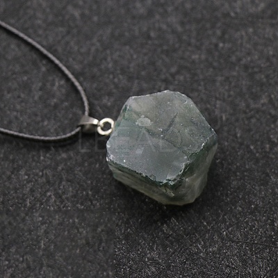 Natural Indian Agate Raw Rough Nuggets Pendant Necklace FS-WG50F2C-12-1