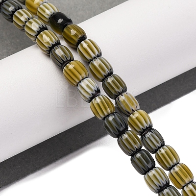 Handmade Lampwork Chevron Beads Strands LAMP-K041-01A-06-1