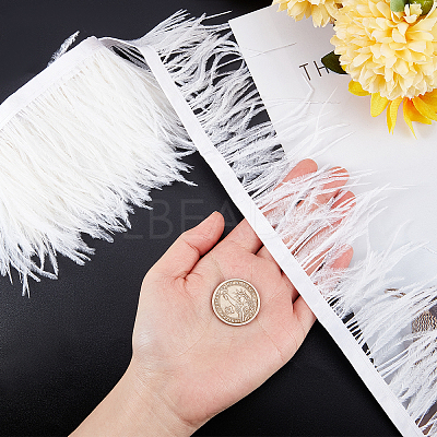 2 Yards Fashion Ostrich Feather Cloth Strand Costume Accessories FIND-GF0003-42B-1