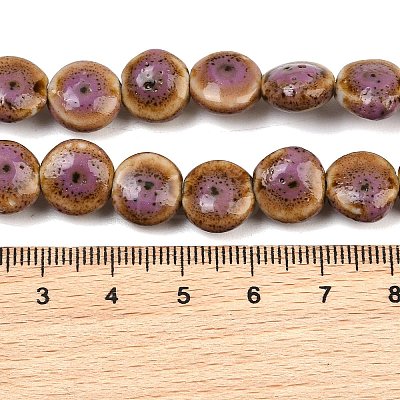 Vintage Style Glazed Porcelain Beads PORC-B002-12-02-1
