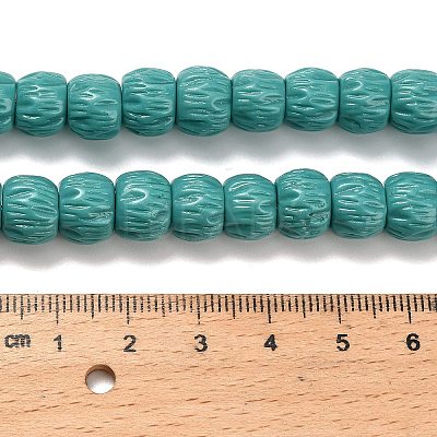 Synthetic Coral Dyed Carved Beads BSHE-H114-01A-1
