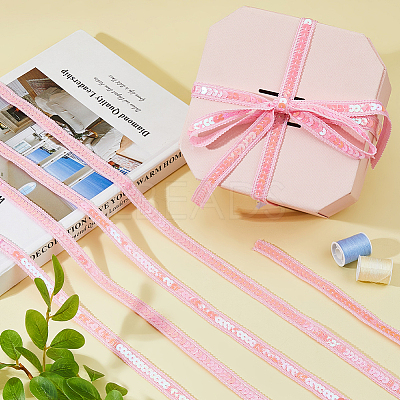 PVC Plastic Paillette Elastic Trim OCOR-WH0085-36B-1
