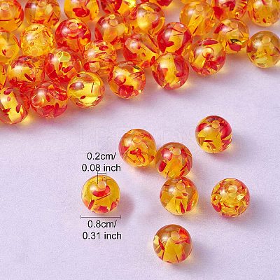 Resin Imitation Amber Beads RESI-YW0001-49-1