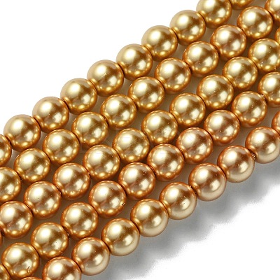 Eco-Friendly Glass Pearl Beads Strands HY-A008-8mm-RB094-1
