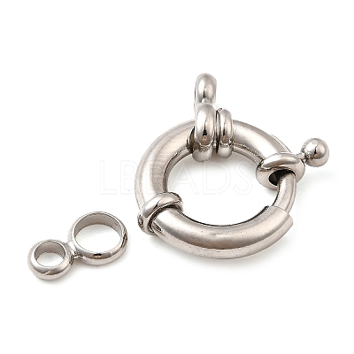Brass Spring Ring Clasps KK-D407-01P-E-1