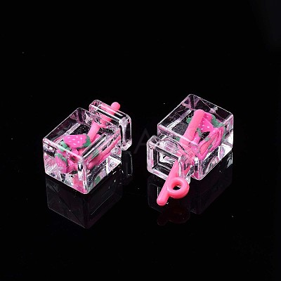 Imitation Drink Resin Pendants LS-CRES-S359-32H-1