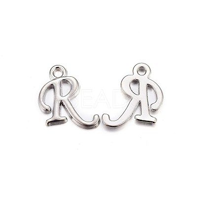 Platinum Plated Alloy Letter Pendants LS-X-PALLOY-J718-01P-R-1