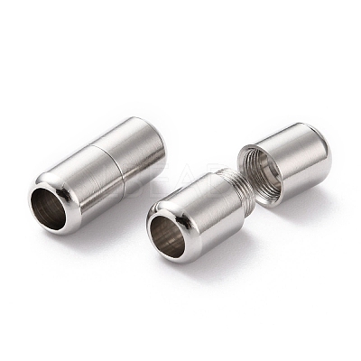 Non-Tarnish 303 Stainless Steel Screw Clasps STAS-L251-001P-1