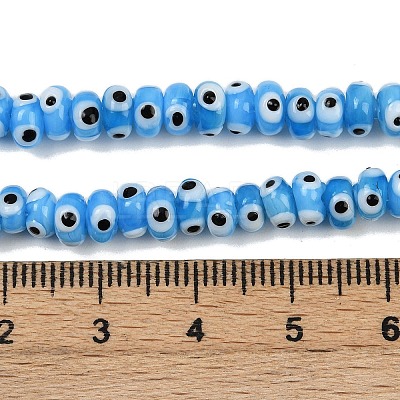 Handmade Evil Eye Lampwork Beads Strands LAMP-A007-02A-03-1