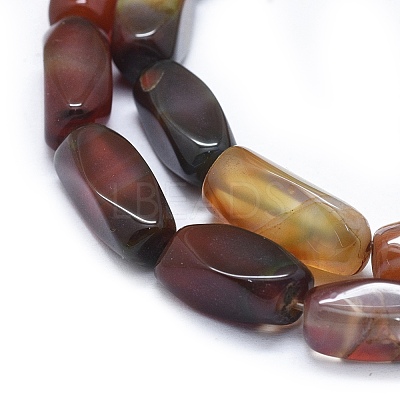 Natural Striped Agate/Banded Agate Beads Strands G-I245-28A-1