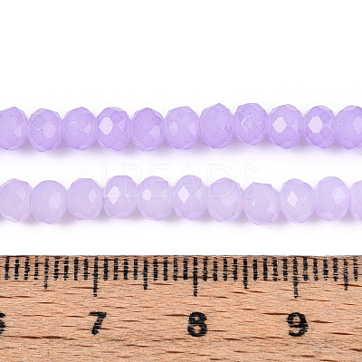 Baking Paint Imitation Jade Glass Bead Strands LS-DGLA-A034-J8MM-A50-1