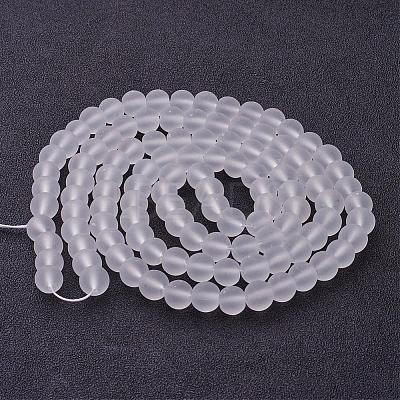 Baking Paint Transparent Glass Bead Strands X-GLAA-S031-8mm-13-1