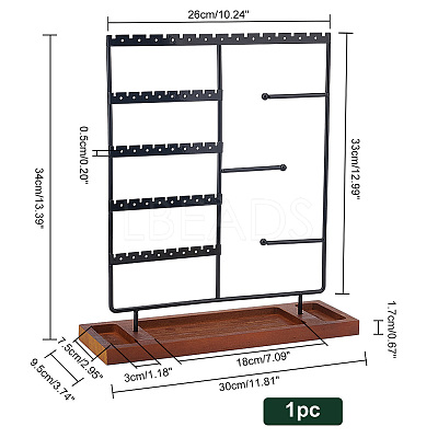 Iron Jewelry Set Display Stands EDIS-WH0029-23-1
