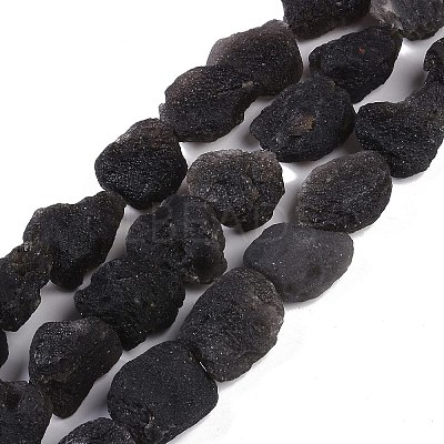 Natural Tektite Beads Strands G-Q164-F03-01-1