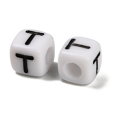 Opaque Acrylic Beads OACR-S076-01T-1