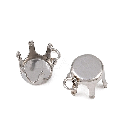 304 Stainless Steel Pendant Rhinestone Claw Charms Settings STAS-B121-01B-P-1