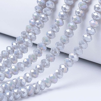 Electroplate Glass Beads Strands EGLA-A034-P1mm-B11-1