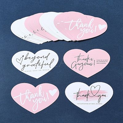 4 Bags 4 Styles Coated Paper Thank You Greeting Card DIY-FS0007-88-1