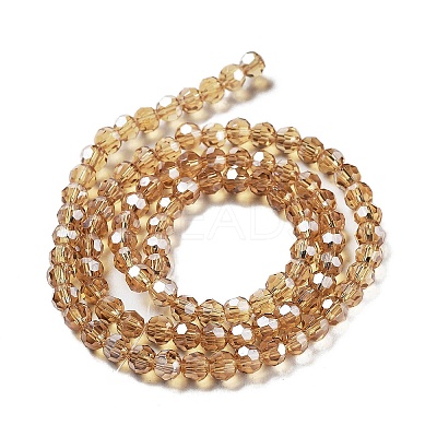Electroplate Transparent Glass Beads Strands EGLA-A035-T4mm-A17-1
