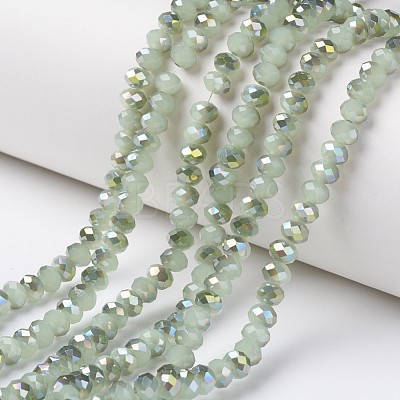 Electroplate Glass Beads Strands EGLA-A034-J4mm-S06-1