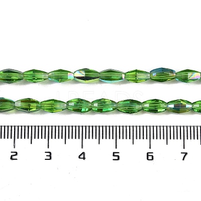 Electroplate Glass Beads Strands GLAA-Q101-03B-AB03-1