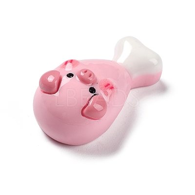 Opaque Resin Cute Pig Imitation Food Decoden Cabochons CRES-M016-01J-1