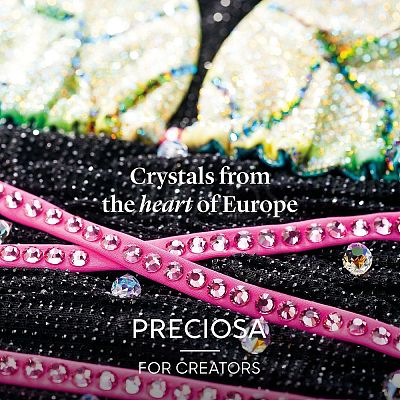 Preciosa&reg Crystal Hotfix Flatback Stones Y-PRC-HSS8-70010-200-1