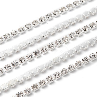 Brass Rhinestone Strass Chains CHC-T001-SS12-01S-1