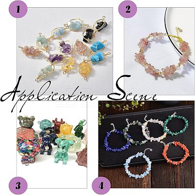 Natural & Synthetic Mixed Gemstone & Glass Chip Beads G-NB0002-07-1