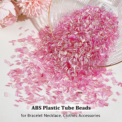 ABS Plastic Tube Beads DIY-WH0888-230D-1