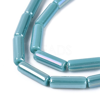 Electroplate Opaque Glass Beads Strands EGLA-Q132-02A-B03-1