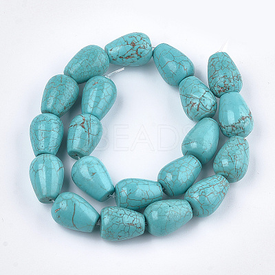 Natural Howlite Beads Strands TURQ-T003-12-1