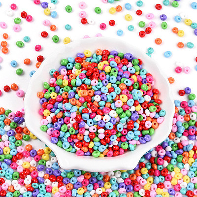 6/0 Opaque Colours Glass Seed Beads SEED-N007-18C-1