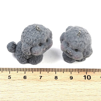 Flocky Resin Pendants FIND-A052-07L-1