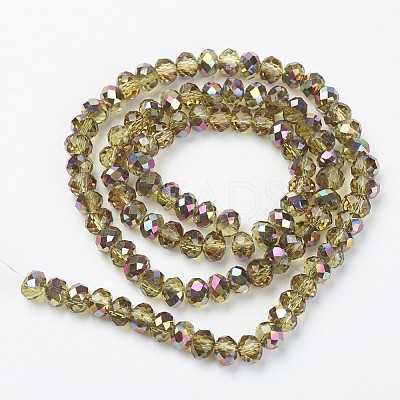 Electroplate Transparent Glass Beads Strands EGLA-A034-T2mm-R10-1