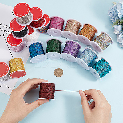 18 Rolls 18 Colors Round Metallic Cord MCOR-BC0001-01A-1