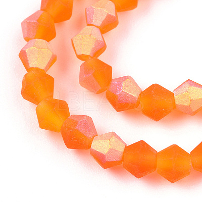Imitate Austrian Crystal Bicone Frosted Glass Beads Strands LS-GLAA-F029-TM2mm-A11-1