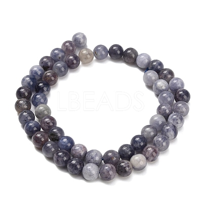Natural Iolite Beads Strands G-G300-A04-8mm-1