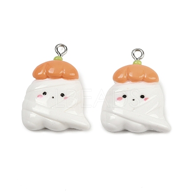 Halloween Opaque Resin Pendants RESI-C062-02F-1