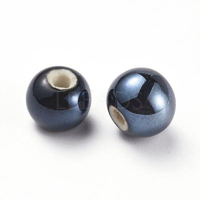 Glazed Porcelain Beads PORC-D001-12mm-23-1