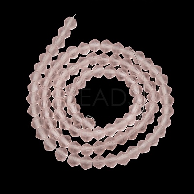 Imitate Austrian Crystal Frosted Glass Beads Strands EGLA-A039-T4mm-MD26-1