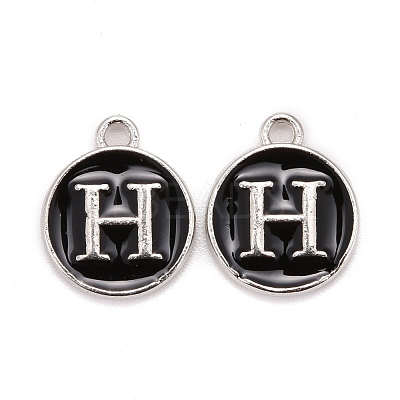 Platinum Plated Alloy Charms X-ENAM-S118-02H-P-1