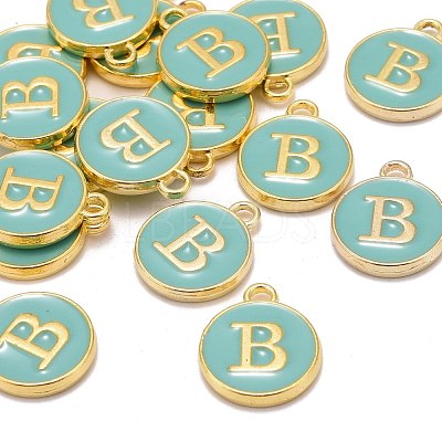 Golden Plated Alloy Enamel Charms ENAM-S118-05B-1