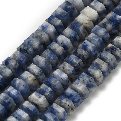 Natural Blue Spot Jasper Beads Strands G-G317-A11-3x6mm-1