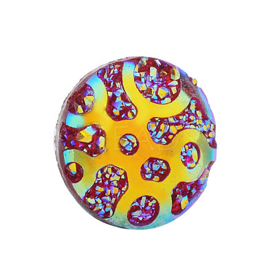 Druzy Resin Cabochons CRES-Q191-HA025-8-1