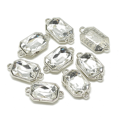Alloy Glass Links connectors PALLOY-T038-10x14mm-01-1