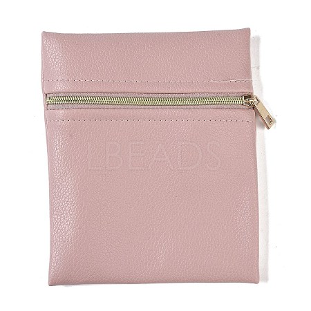 Imitation Leather Jewelry Storage Zipper Bags ABAG-G016-01D-03-1