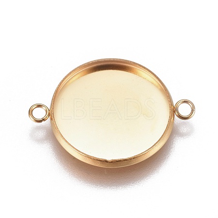 Ion Plating(IP) 304 Stainless Steel Cabochon Connector Settings STAS-G127-14-16mm-G-1