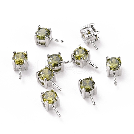Rhodium Plated 925 Sterling Silver Peg Bails STER-D035-47P-09-1